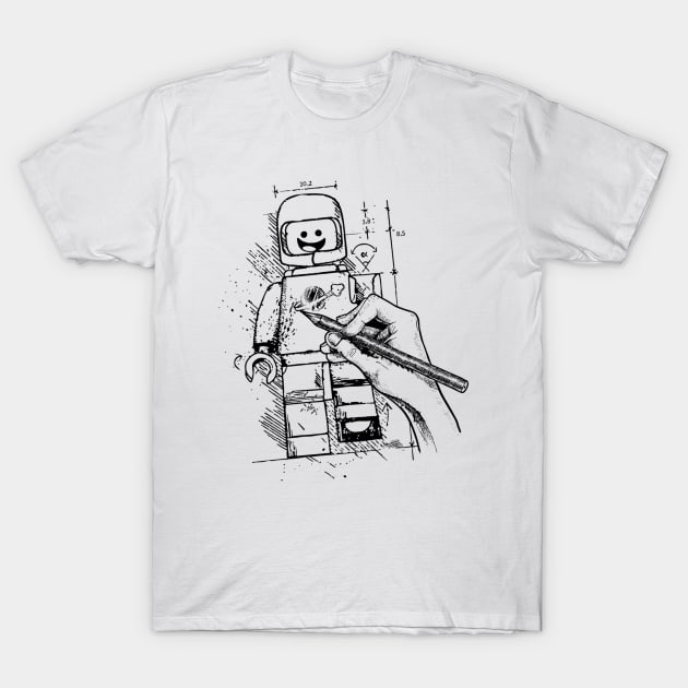 Let's Draw Spaceman T-Shirt by The Brick Dept